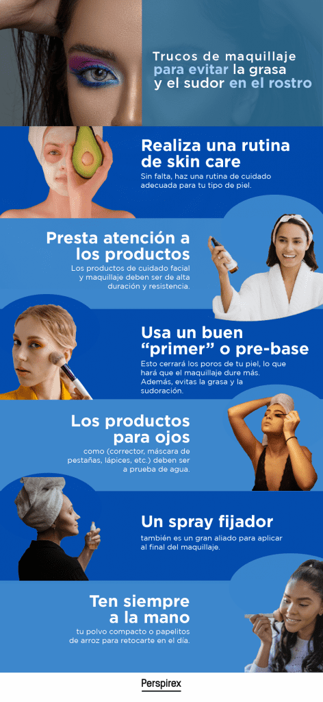 Trucos de maquilla para evitar el sudor en el rostro
